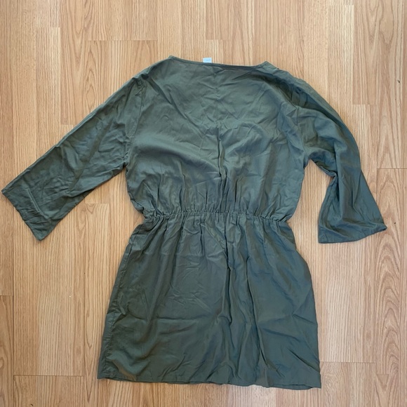 Army Green Tunic/Mini Dress - Size 14 - Picture 4 of 4
